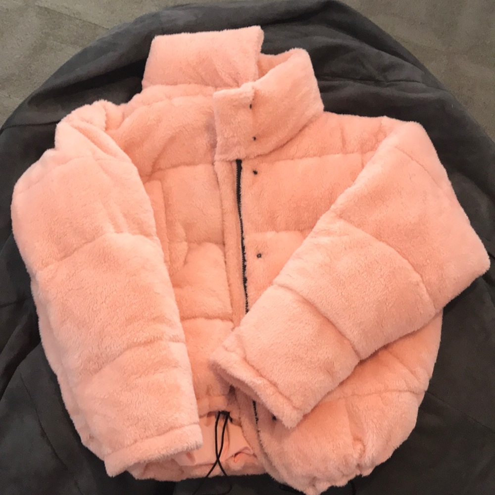 Fuzzy Pink Puffer Light before dark